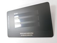 นามบัตรโลหะสีดำพร้อม UV พิมพ์ลายเขียนแผงเคลือบเงา