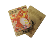 การ์ดสะสม Charizard ความหนา 0.4 มม. Vmax DX GX Pokemon Metal Gold Plated