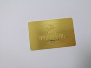 นามบัตรโลหะหนา 0.5 มม. โลโก้ Deboss Silver Gold Brushed Finish