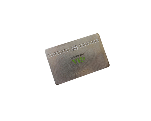 85x54x0.5mm Steel Taxi บัตรสมาชิก VIP ตัดโลโก้ White Signature
