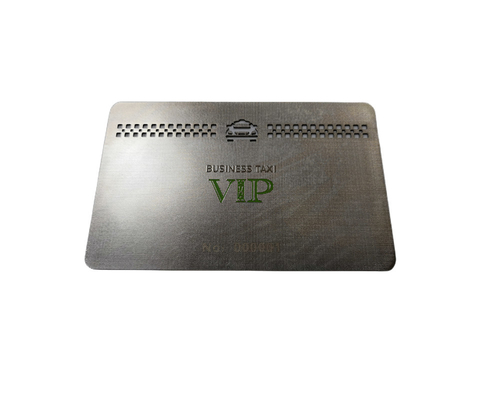 85x54x0.5mm Steel Taxi บัตรสมาชิก VIP ตัดโลโก้ White Signature