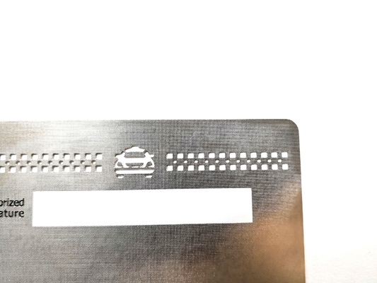 85x54x0.5mm Steel Taxi บัตรสมาชิก VIP ตัดโลโก้ White Signature