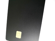 CR80 IC NFC RFID บัตรเครดิตโลหะเคลือบโลโก้ OEM สีดำ