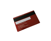 บัตรเครดิตเหล็กขัดสีแดงพร้อมลายเซ็น Hico Magnetic Stripe