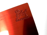 บัตรเครดิตเหล็กขัดสีแดงพร้อมลายเซ็น Hico Magnetic Stripe