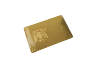 นามบัตรโลหะทอง 24K CR80 Etch โลโก้ QR Code การพิมพ์ซิลค์สกรีน