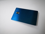 ติดต่อ NFC Metal Prepaid RFID Smart Wallet Card สีน้ำเงิน Brushed
