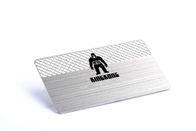 KingKong Silver Metal Card Cut Thru แผ่นแกะสลักโลโก้ Original Steel Finish