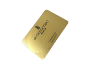 โลโก้ที่กำหนดเองระดับไฮเอนด์นามบัตรโลหะ CR80 ทองเหลืองดั้งเดิมที่ทนทาน