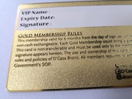 บัตรกำนัลสมาชิกวีไอพี Metal Black Gold Frosted ปรับแต่งลายเซ็น