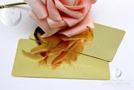 วีไอพีกุหลาบโลหะทองนามบัตร Custom Engraved Golden Pling Advertisementing
