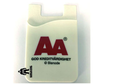 86 * 55mm ผู้ถือบัตรเครดิตซิลิโคนสำหรับโทรศัพท์มือถือ, ผู้ถือบัตรสมาร์ทการ์ดซิลิโคน