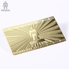 นวัตกรรมทองเหลืองส่วนบุคคลเมทัลลิ Gold Business Cards ตัวเลือกรูปแบบที่แตกต่างกัน
