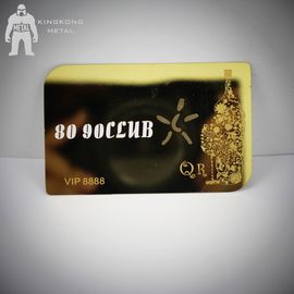 Laser Cut Anodized Gold นามบัตรพร้อมกระจกด้านหลังความหนา 0.3 มม. 0.5 มม