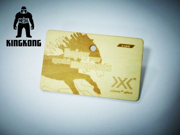 1K IC ชิปบัตร RFID ไม้ด้วยการพิมพ์สกรีน