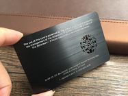 บัตร Vip ธุรกิจโลหะสีดำขัดเงา PVD 0.8 มม