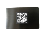 บัตรประจำตัวธุรกิจโลหะ NFC QR เขียนได้สมาร์ทแปรงสีดำด้าน