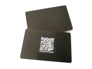 บัตรประจำตัวธุรกิจโลหะ NFC QR เขียนได้สมาร์ทแปรงสีดำด้าน
