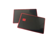 Mirror Gold Sliver บัตรเครดิตโลหะเปล่าสีแดงสีดำพร้อมช่องใส่ชิป
